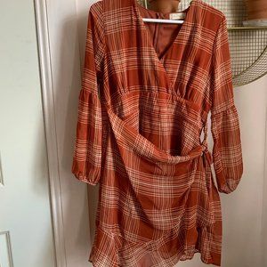Burnt Orange Fall Dress from Altar'd State